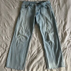 Zara Wide Leg Light Wash Jeans